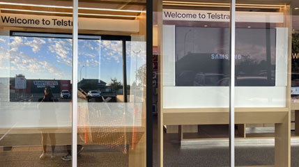 Anti-Reflection Film in Action - Telstra Project - E Squared Australia
